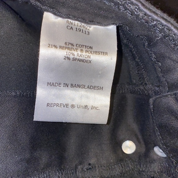 Original denim black high  waisted stretchy skinny jeans Sz 15 - Picture 9 of 14